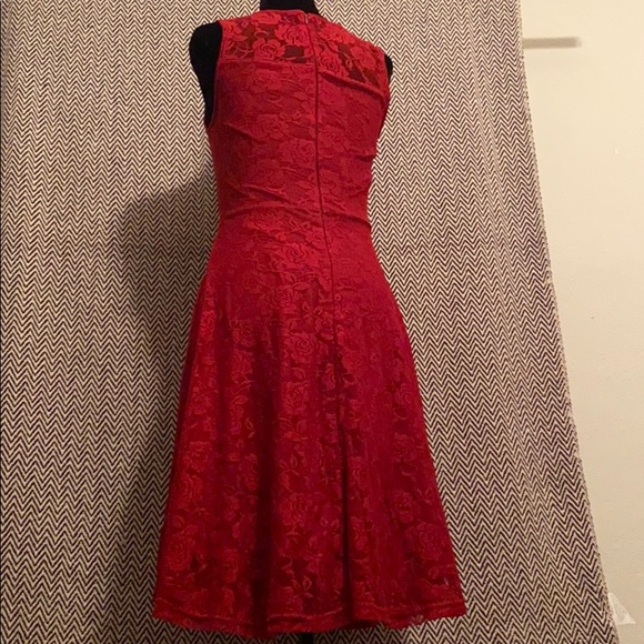 NWOT XS red lace dress juniors - Picture 4 of 4